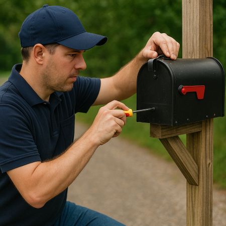 Professional mailbox repair technician in Birmingham